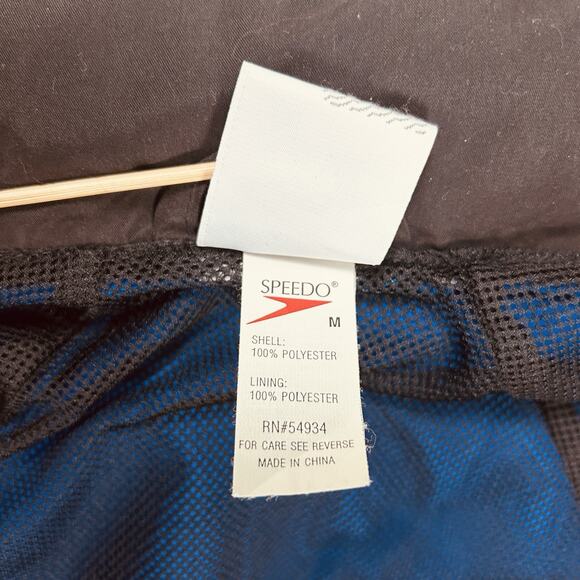 Vintage Mens 3 in 1 Jacket Size M Blue 2 Way Zip Hidden Hood Retro 90s - Picture 15 of 15